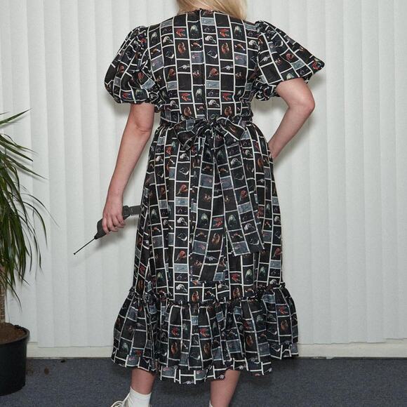 Fashion Brand Company Cute Fish Print Good Girl Linen Dress Small New with Tags - Picture 3 of 4